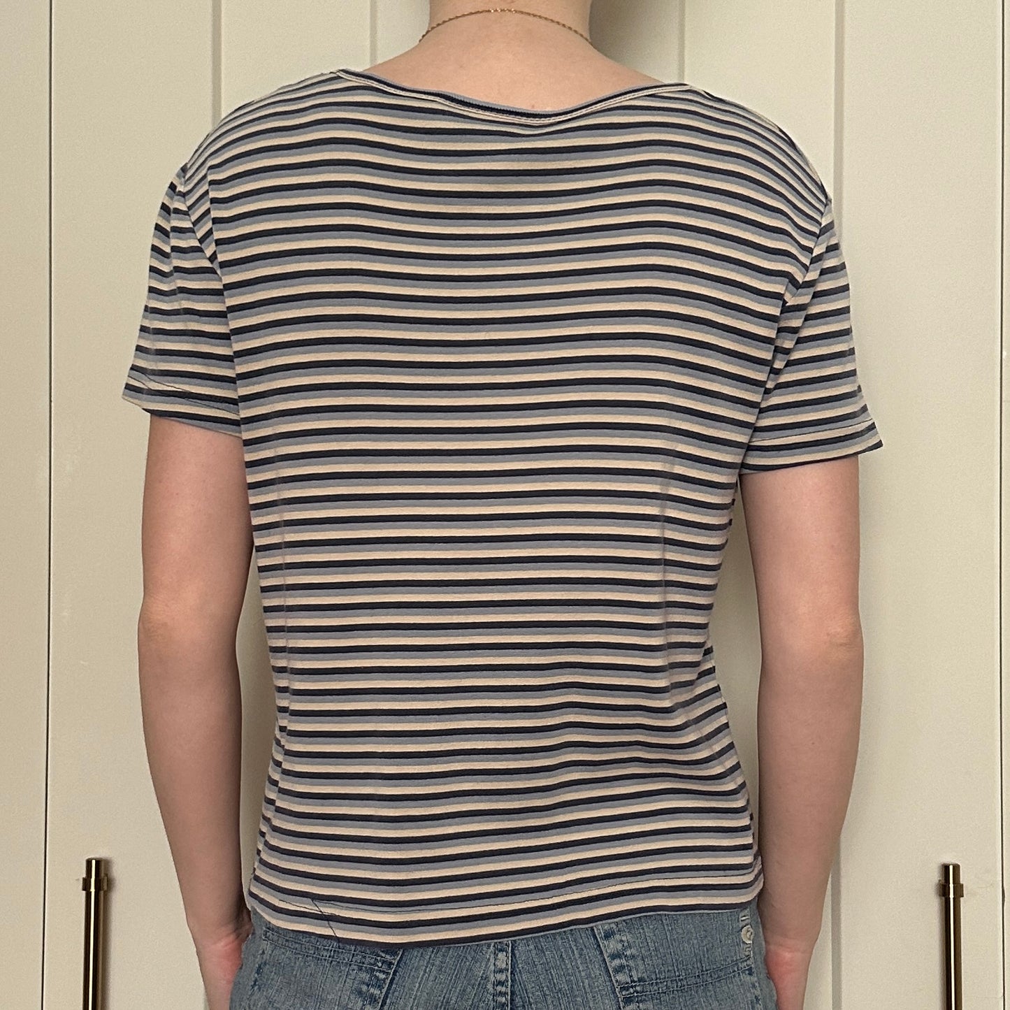 Jessica Blue Striped Top, M