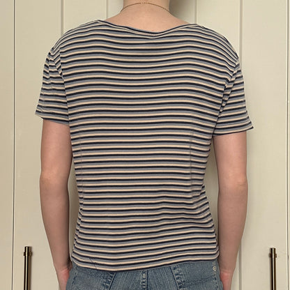 Jessica Blue Striped Top, M