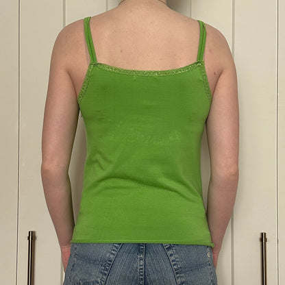 Green Lace Camisole Top, M