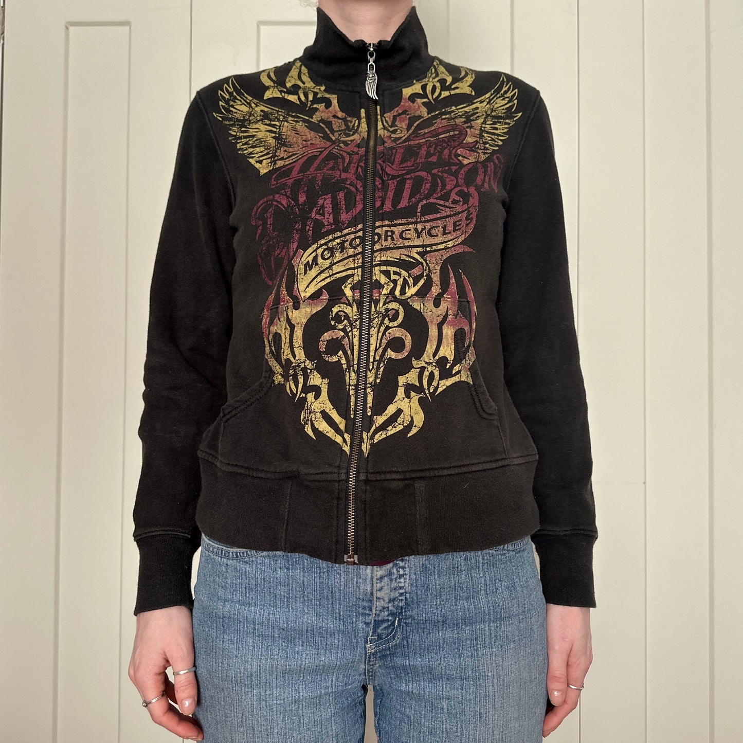 Harley Davidson Zip Up Sweater, M
