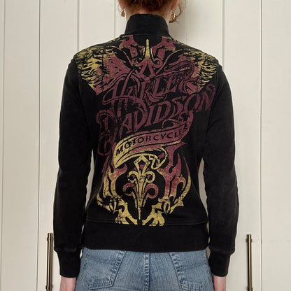 Harley Davidson Zip Up Sweater, M