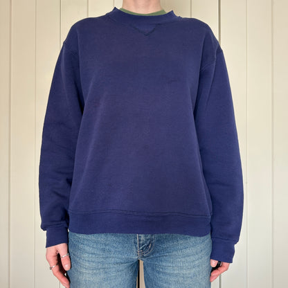 Russel Navy Blue Blank Crewneck, M