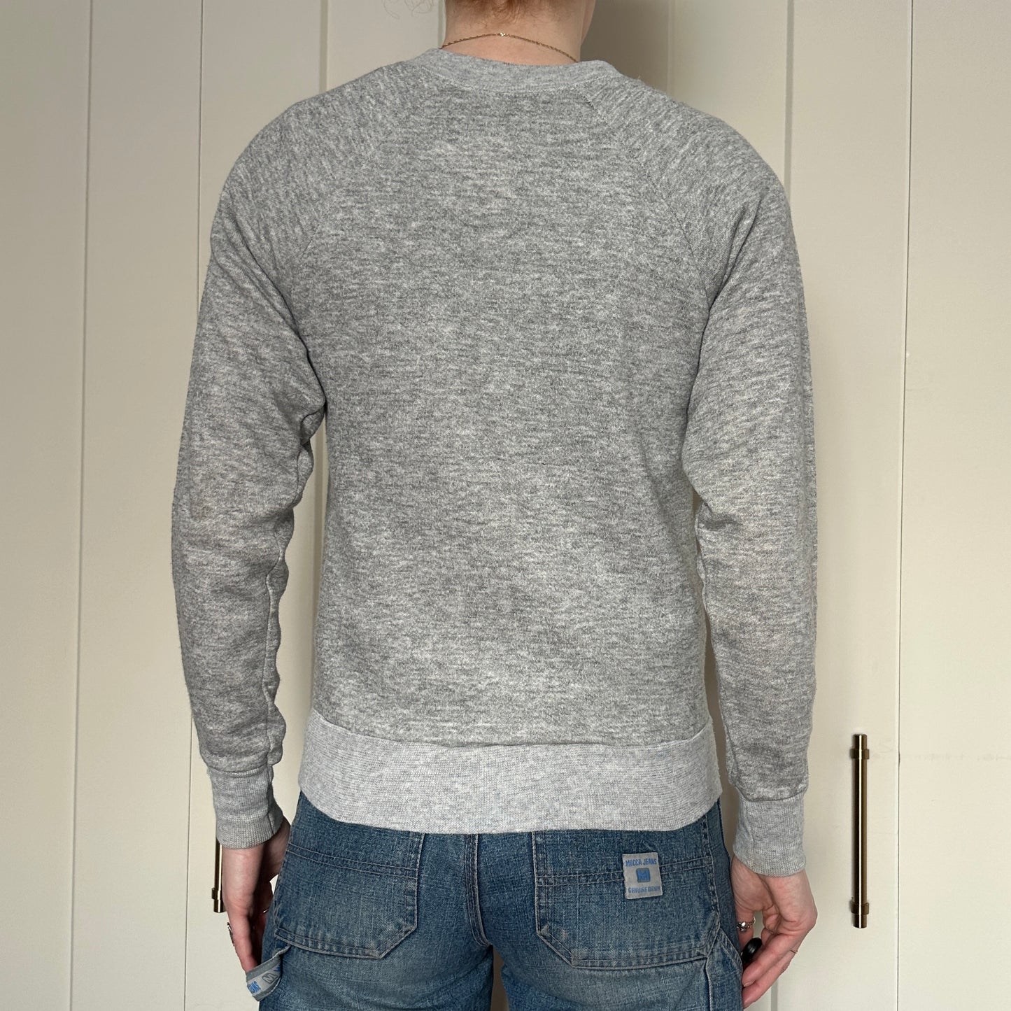 Liberty University Velva Sheen Grey Crewneck, '70s, S