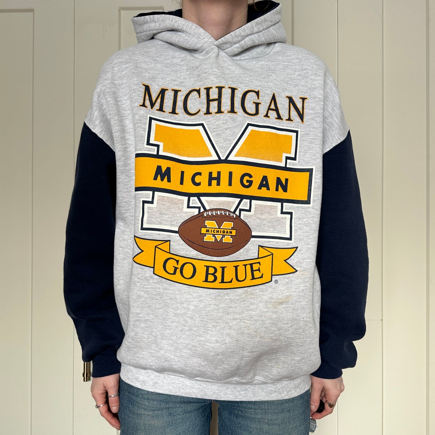 University of Michigan Football Grey Russell Hoodie, XL