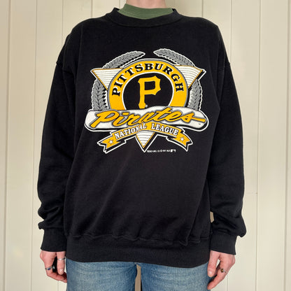 Pittsburgh Pirates Black Crewneck, '91, L