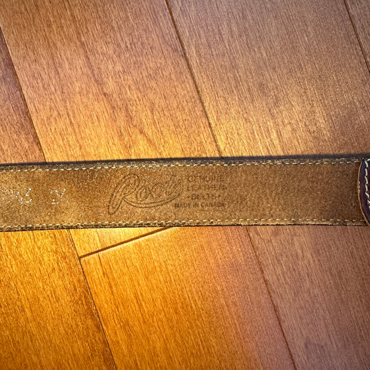 Roots Cognac Leather Belt, 24"