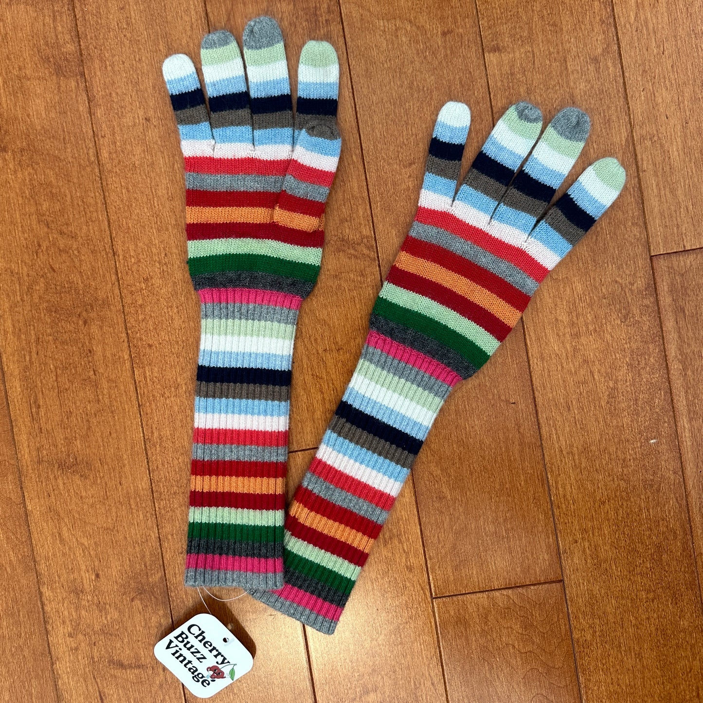 GAP Multicoloured Striped Knit Gloves, S/M