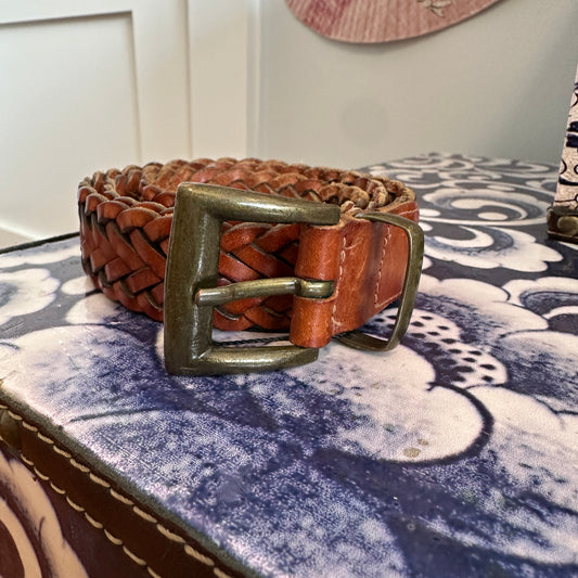 Esprit Real Leather Cognac Belt, 28"