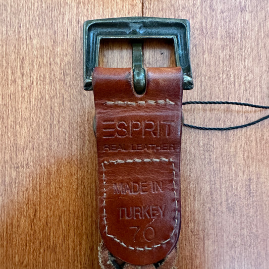 Esprit Real Leather Cognac Belt, 28"