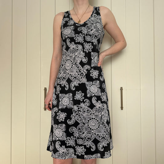 Black Paisley Dress, S