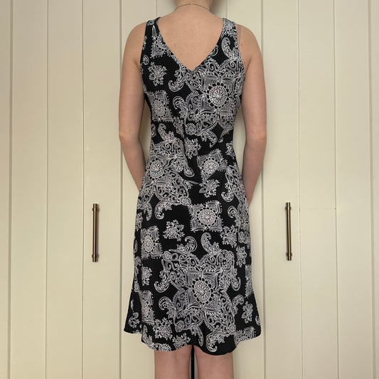 Black Paisley Dress, S