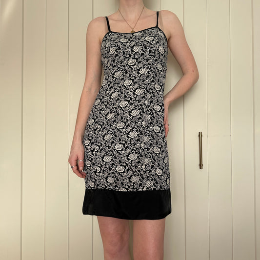 Club Monaco Black Floral Dress, S