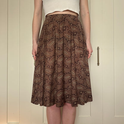 Paisley Midi Skirt, XS