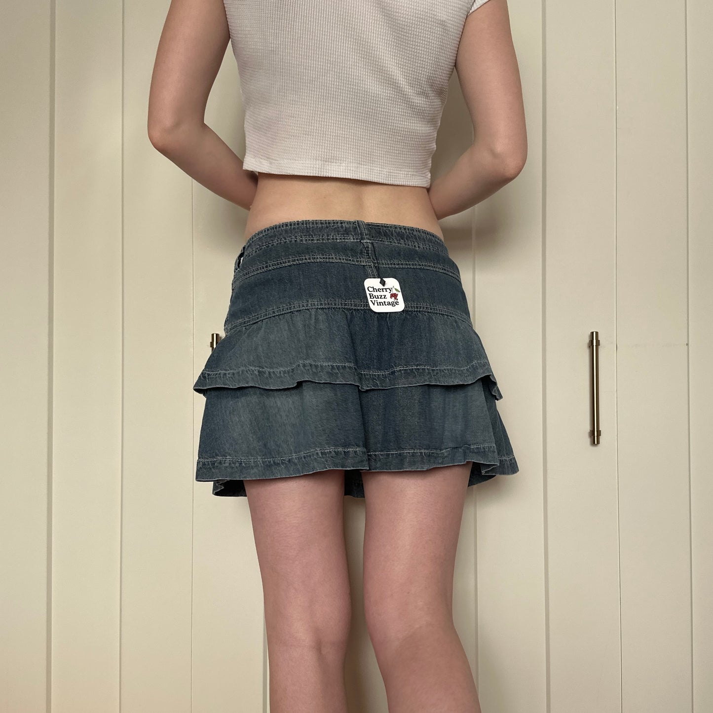 Smart Set Frilled Denim Skirt, S