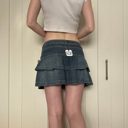 Smart Set Frilled Denim Skirt, S