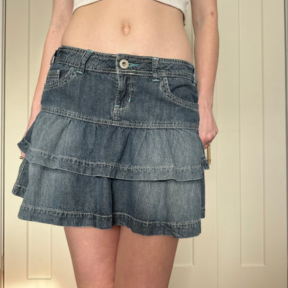 Smart Set Frilled Denim Skirt, S