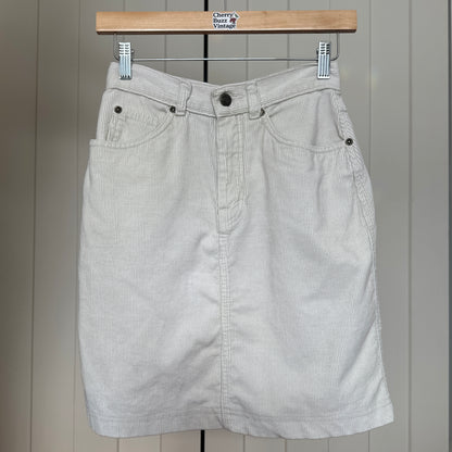 Staroup Cream Corduroy Skirt, XS