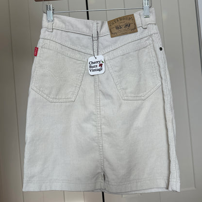 Staroup Cream Corduroy Skirt, XS