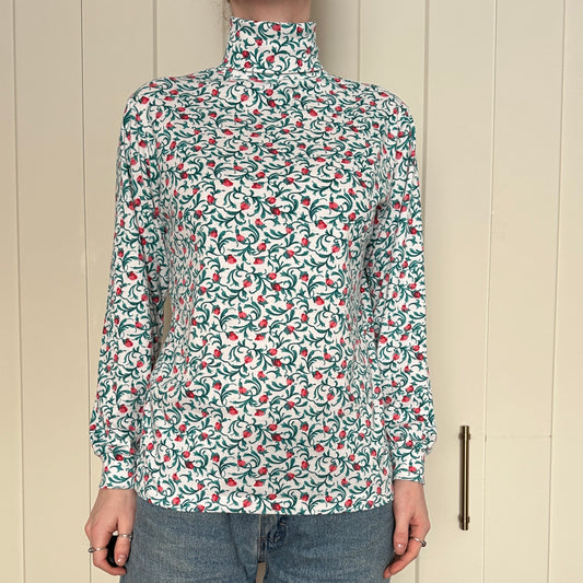 Cabin Creek Floral Turtle Neck, S
