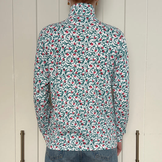 Cabin Creek Floral Turtle Neck, S