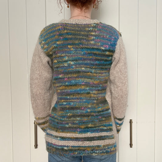 Northern Reflections Colourful Wool Knit Sweater, M