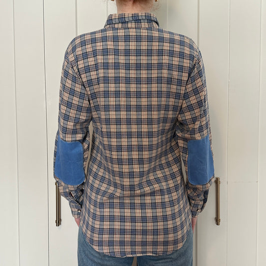 Levi’s Blue and Cream Cotton Flannel, S