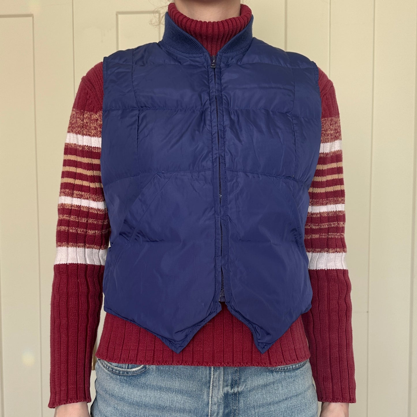 Eddie Bauer Blue Down Filled Puffer Vest, S