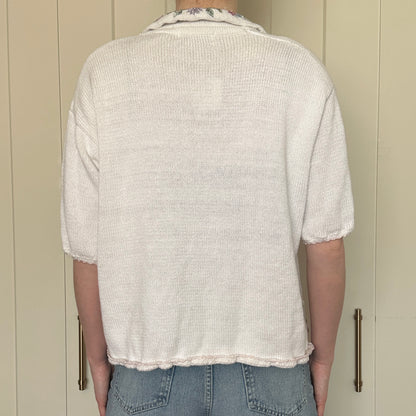 By Design Knit Floral Embroidered Cardigan, L