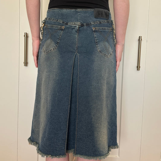 Plein Sud Jeans Denim Skirt, M