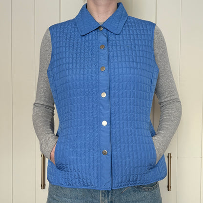 Tabi Baby Blue Quilted Vest, M