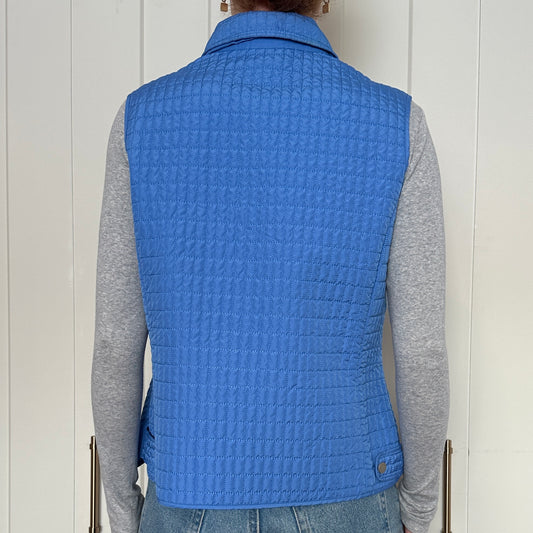 Tabi Baby Blue Quilted Vest, M