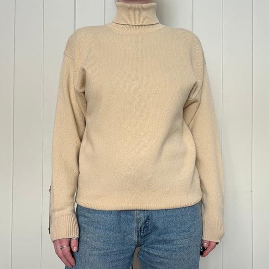 Giordano Beige Wool Turtleneck, S