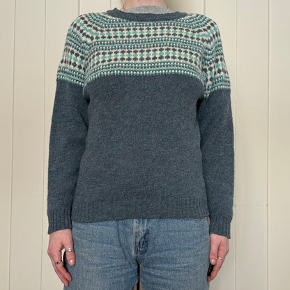 Parkhurst Blue Wool Knit Sweater, S