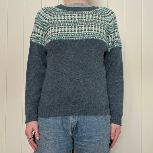 Parkhurst Blue Wool Knit Sweater, S