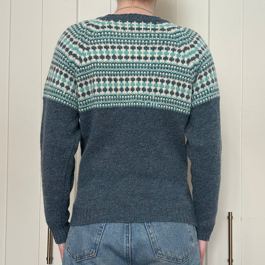 Parkhurst Blue Wool Knit Sweater, S