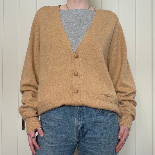 Hunt Club Caramel Wool Knit Cardigan, M