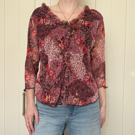 FMX&Co Floral Whimsy Long Sleeve, M