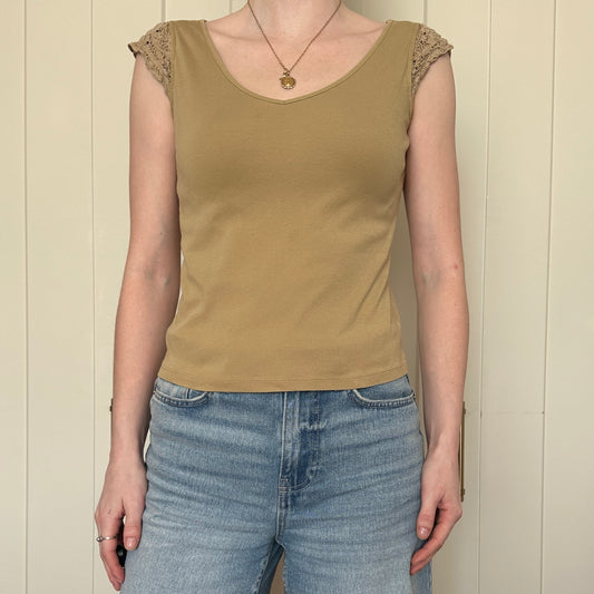 Lauren Ralph Lauren Beige T-Shirt, S