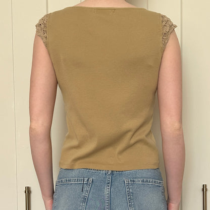 Lauren Ralph Lauren Beige T-Shirt, S