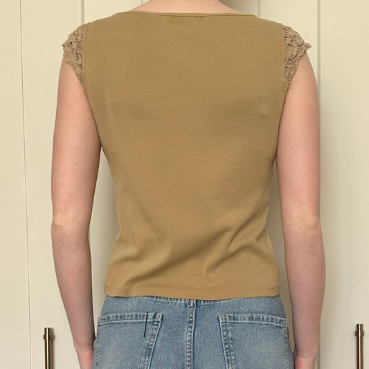 Lauren Ralph Lauren Beige T-Shirt, S