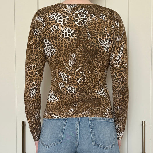 Animal Print Cardigan, S