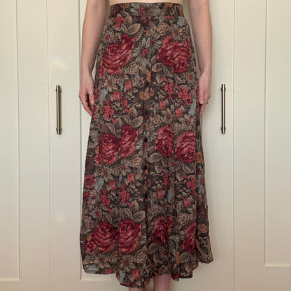 Emblem Floral Skirt, S