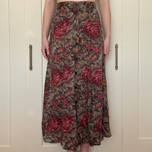 Emblem Floral Skirt, S