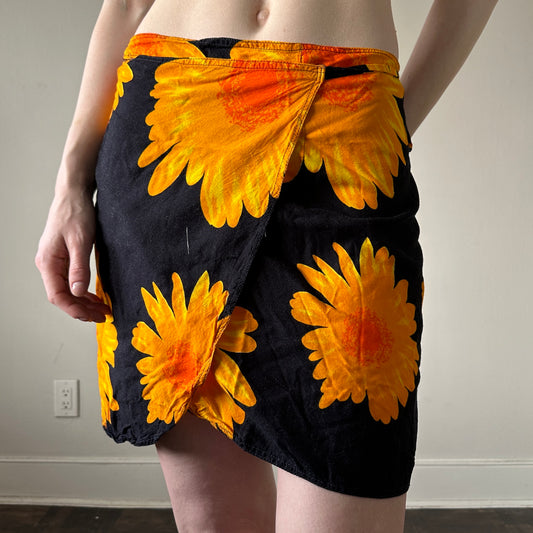 Surf Side Floral Wrap Skirt, O/S