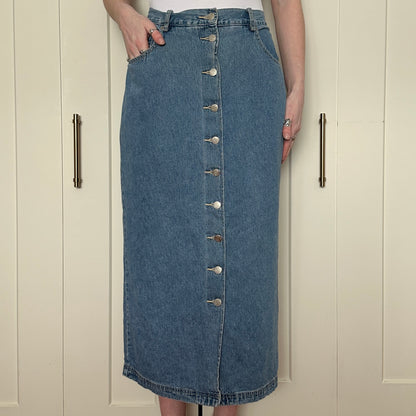 Attitude Jeanswear Denim Maxi Skirt, M