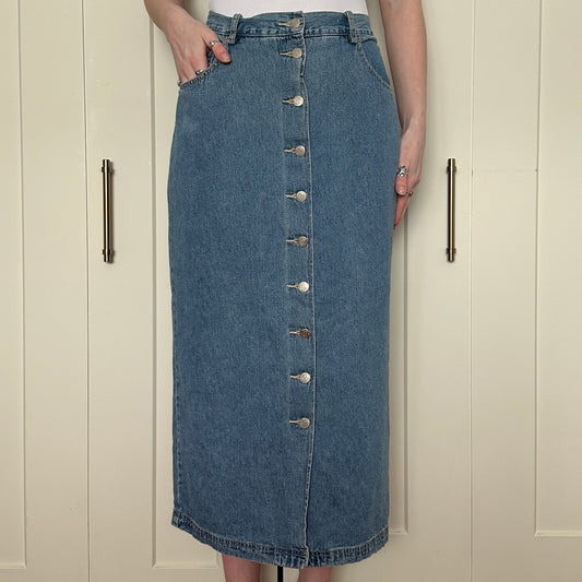 Attitude Jeanswear Denim Maxi Skirt, M