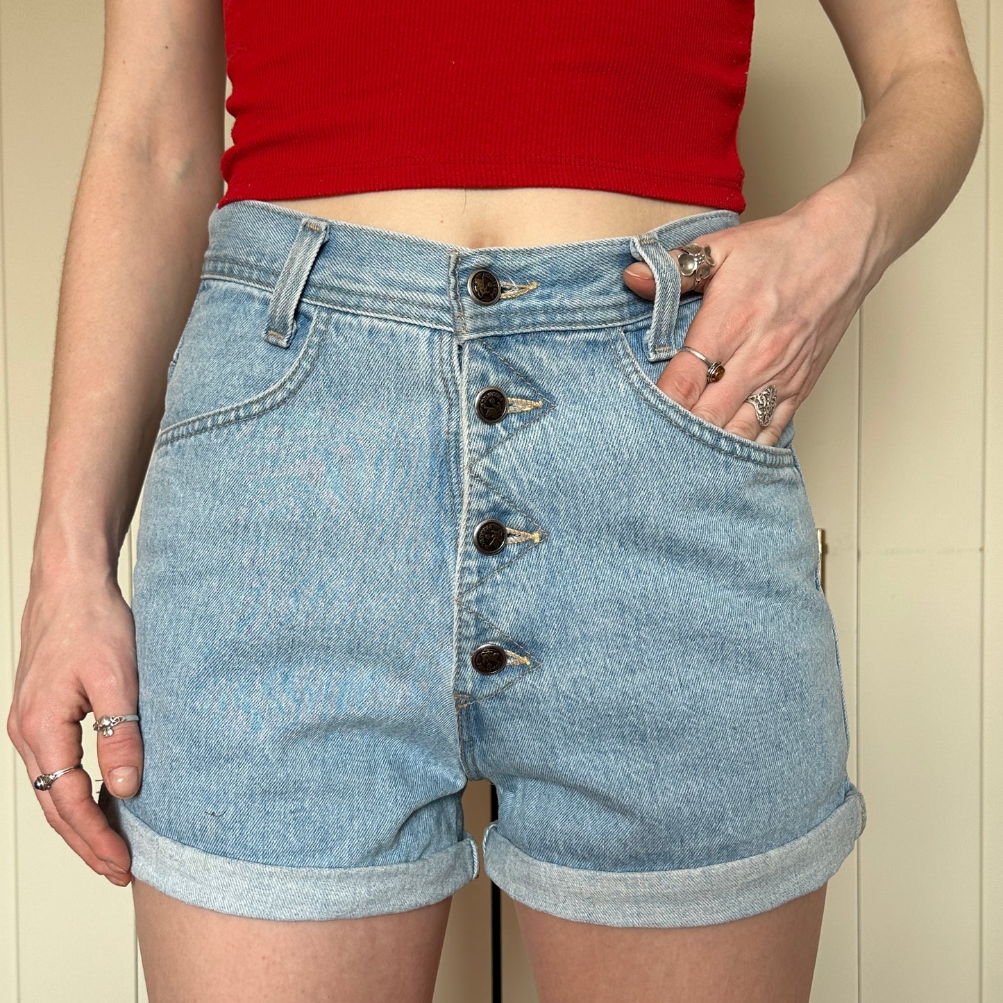 Santana Jeans Blue Denim Shorts, 27"