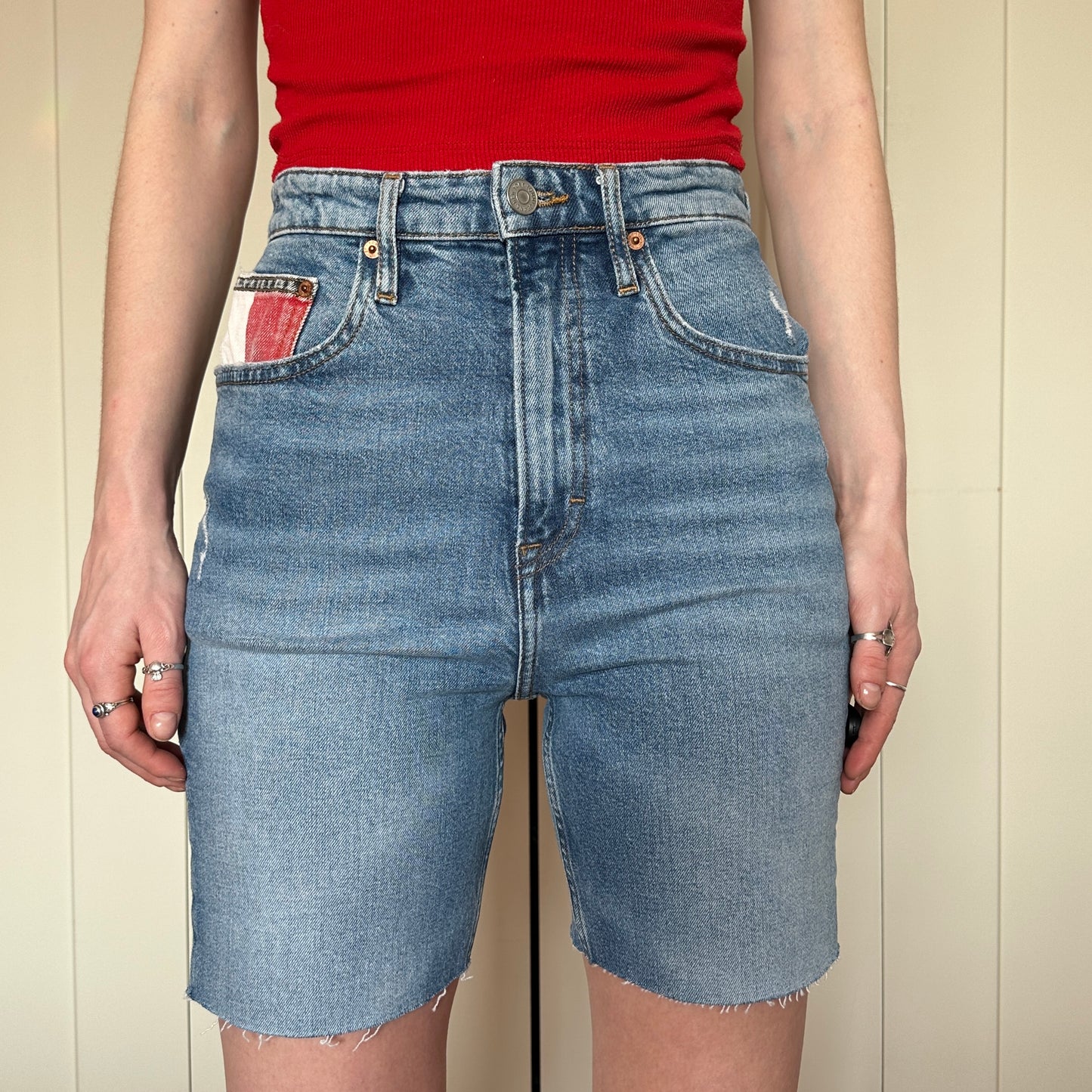 Tommy Hilfiger Blue Denim Bermuda Shorts, 27"