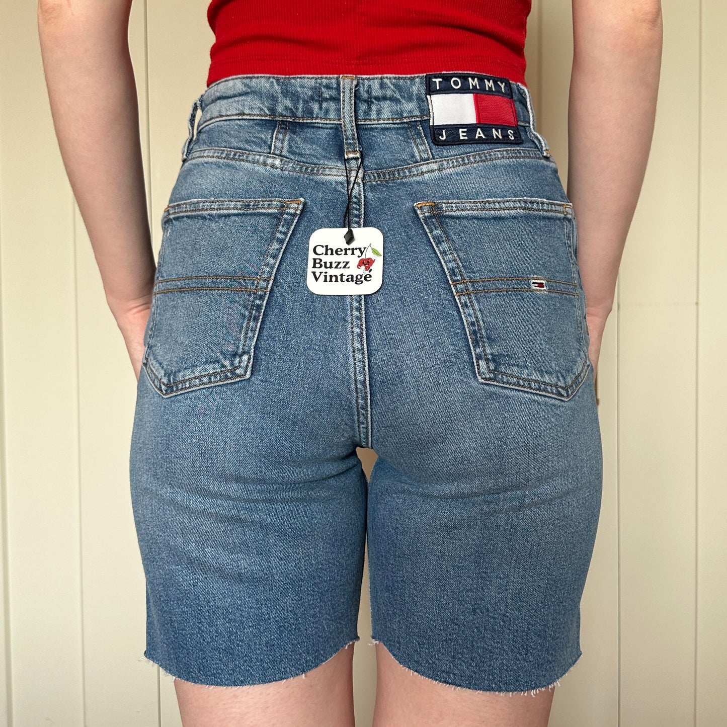 Tommy Hilfiger Blue Denim Bermuda Shorts, 27"