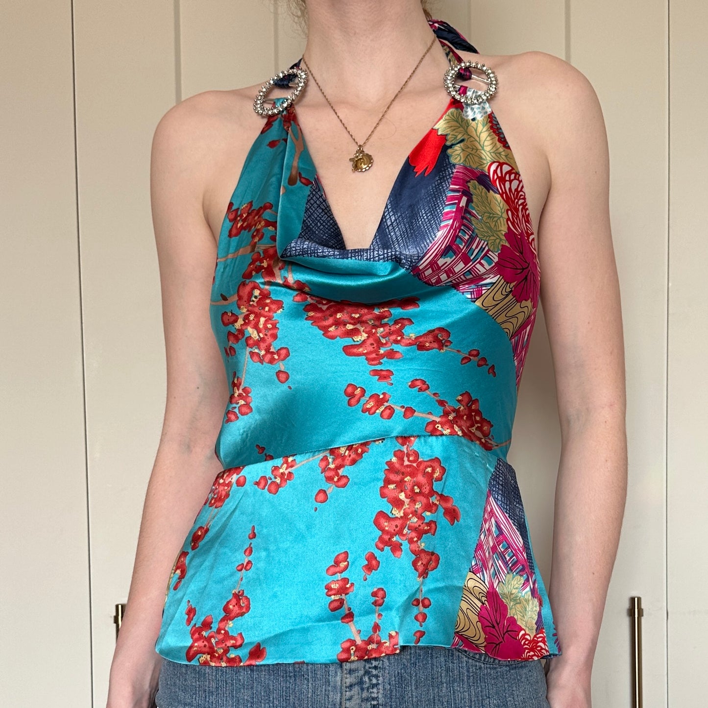 Marciano Silk Halter Top, S
